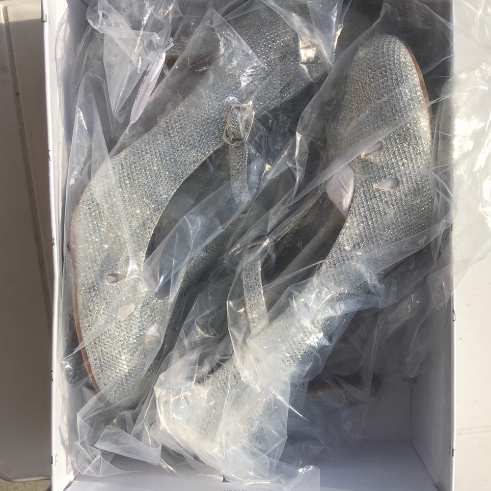 Beston women’s Glitter vintage style heel